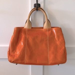 Doncaster Orange Leather Purse • Cotton Lining • Made in Italy